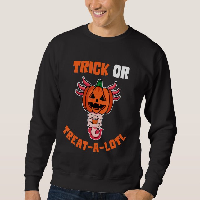 Sweatshirt Chemise Axolotl Halloween Trick Ou Treat Axolotl C (Devant)