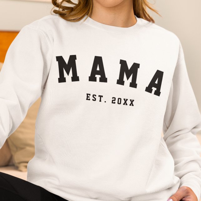 Sweatshirt Chemise CUSTOM MAMA ESTABLISHED YEAR (Créateur téléchargé)