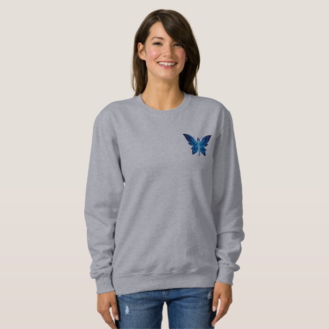 Sweatshirt Chemise de base pour femmes Blue Faery (Devant entier)