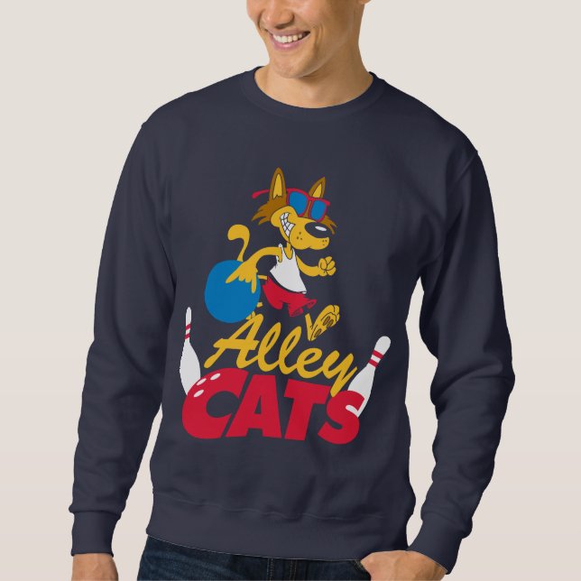 Sweatshirt Chemise de Bowling Alley Cats (Devant)