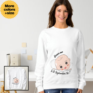 Sweatshirt Chemise de grossesse - Drôle bébé Faire-part Tee