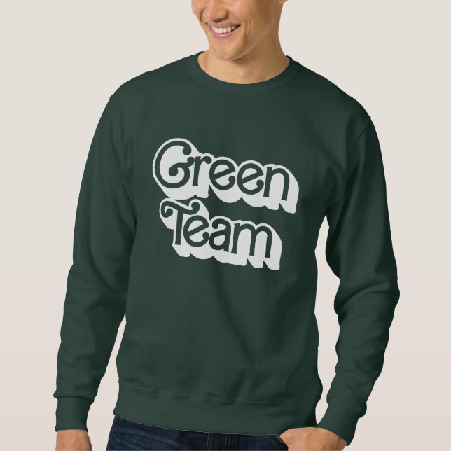 Sweatshirt Chemise de l'équipe verte de guerre couleur (Devant)