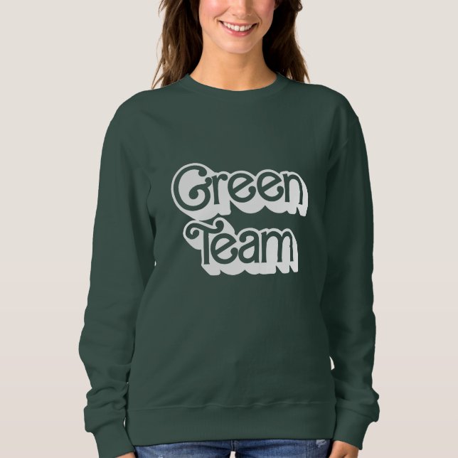 Sweatshirt Chemise de l'équipe verte de guerre couleur (Devant)