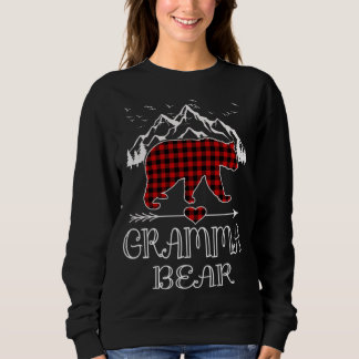 Sweatshirt Chemise de l'ours Gramma Rouge Buffalo Plaid Ours 