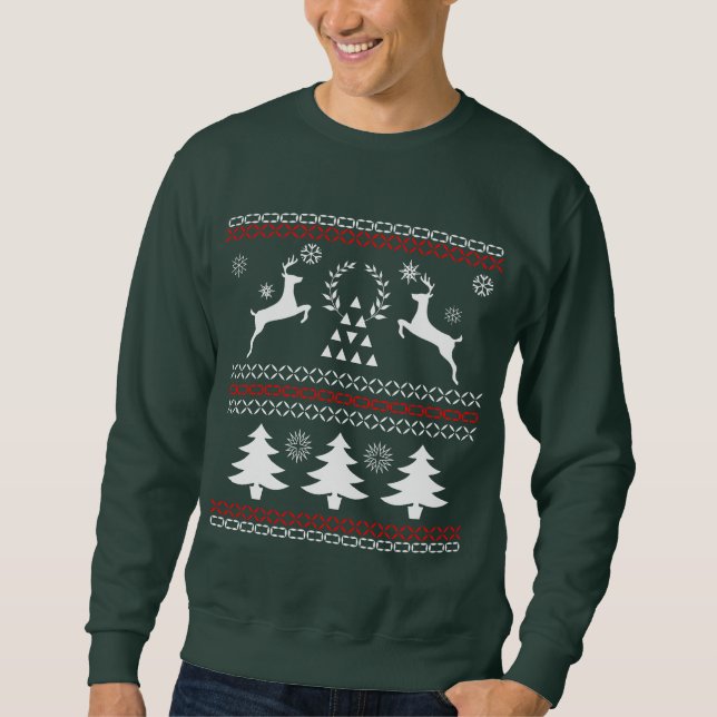 Sweatshirt Chemise de Noël (Devant)