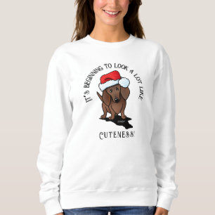 Sweatshirt Chemise de Noël KiniArt Dachshund