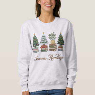 Sweatshirt Chemise de Noël « Lectures de saison » pour amateu