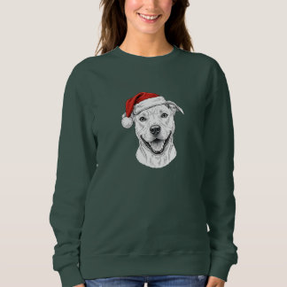 Sweatshirt Chemise de Noël Pitbull – Joli Pitbull Santa