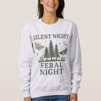 Sweatshirt Chemise de Noël pour femmes Silent Night Feral Nig