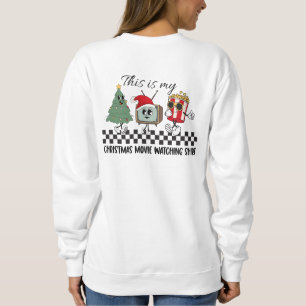 Sweatshirt Chemise de Noël pour regarder des films avec nom d