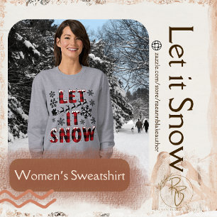 Sweatshirt Chemise de nuit à carreaux de bison "Qu'il neige" 