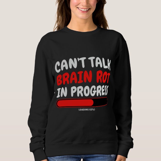 Sweatshirt Chemise De Rot Cerveau Pour Enfants Brainrot Parol (Devant)