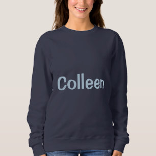 Sweatshirt Chemise de sport personnalisée bleu marine pour fe