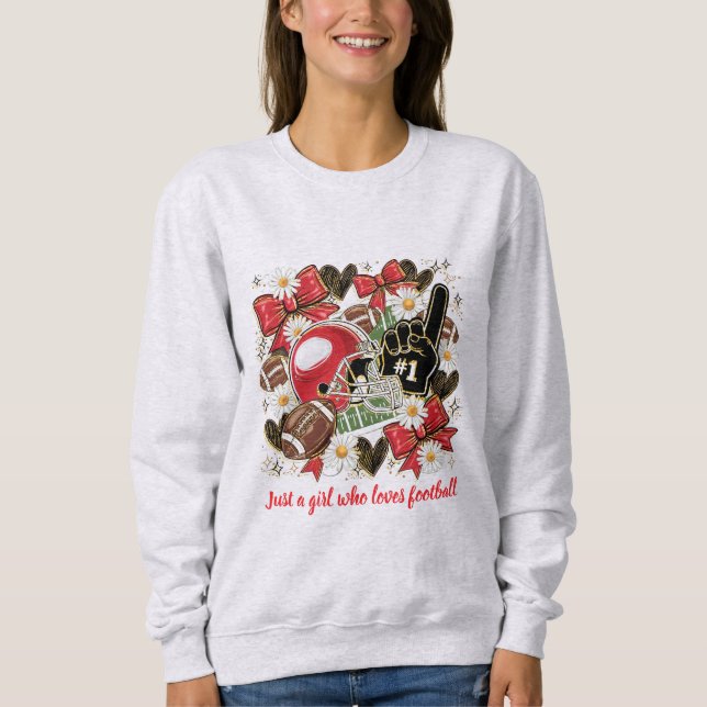 Sweatshirt chemise de sport pour filles footballeuses  (Devant)