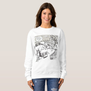 Sweatshirt Chemise de sudation blanche pour femmes Santa Shoc