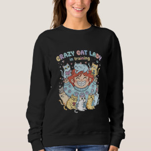Sweatshirt Chemise de sudation Dame aux chats en formation 
