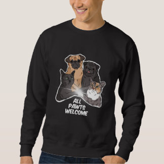 Sweatshirt chemise de sudation tout pawts bienvenue sans logo