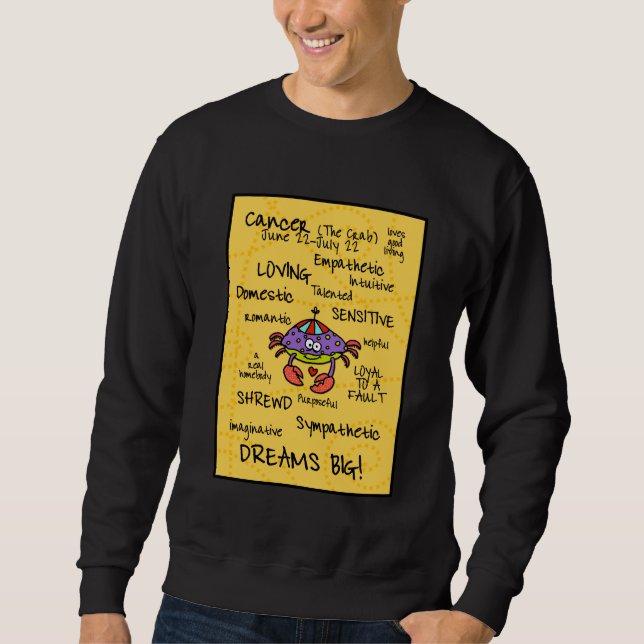 Sweatshirt chemise de wordcloud de cancer (Devant)