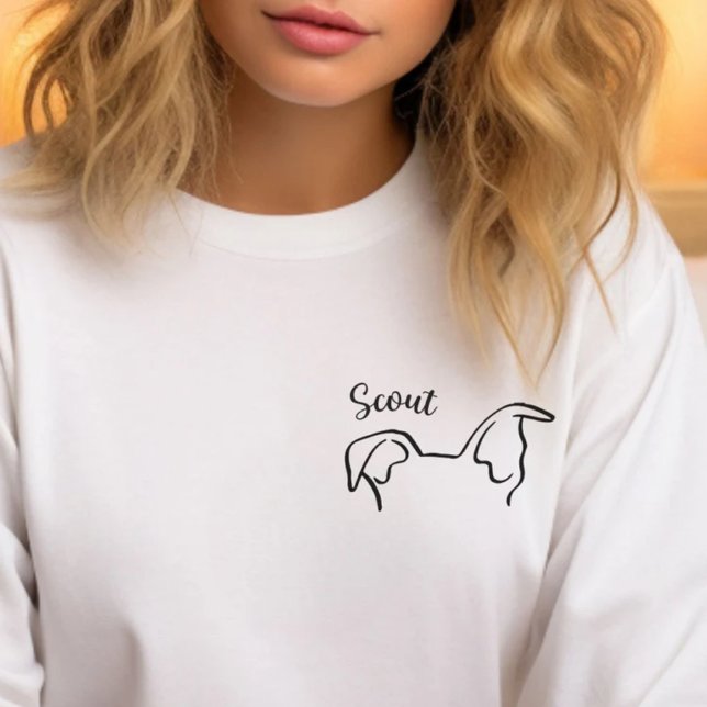 Sweatshirt Chemise des oreilles de chien, Papa Whippet (Créateur téléchargé)