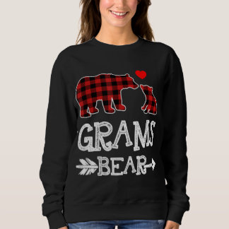 Sweatshirt Chemise d'ours Grams, Buffalo Rouge Plaid Bear P