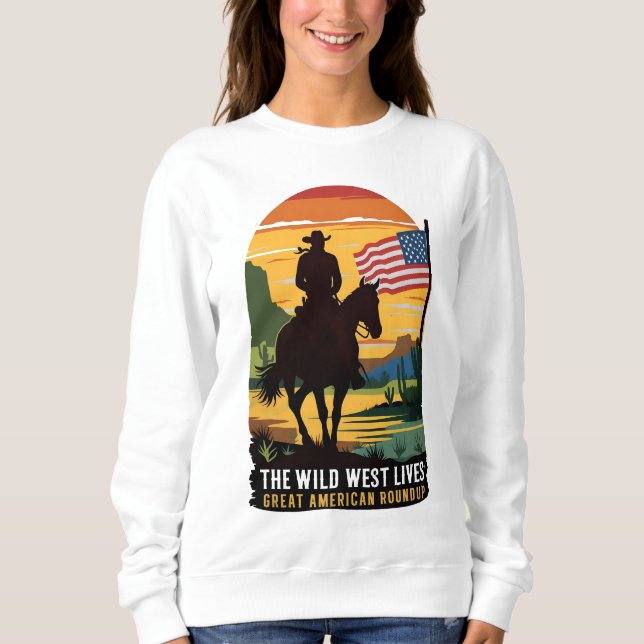 Sweatshirt chemise femme américaine, chemise femme américaine (Devant)