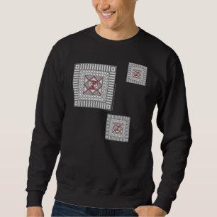 Sweatshirt Chemise foncée pour hommes à motifs géométriques a
