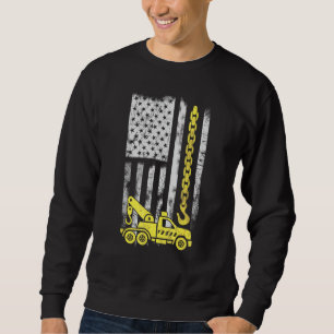 Sweatshirt Chemise Homme Jaune Détresse Chaîne Crochet Drapea