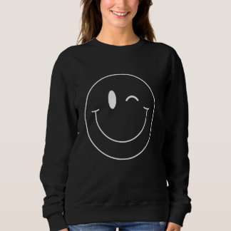 Sweatshirt Chemise homme visage sourire clin d'œil drôle heur