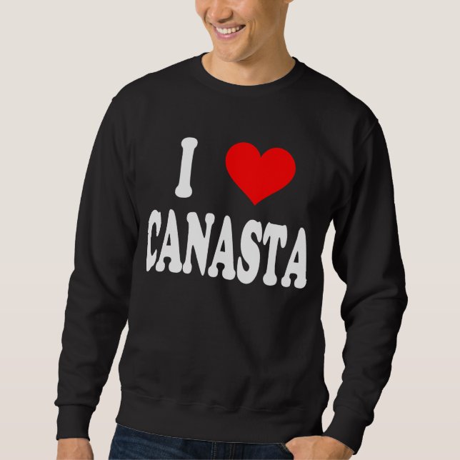 Sweatshirt Chemise "I Love Canasta" (Devant)