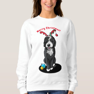 Sweatshirt Chemise KiniArt Noël Bernadoodle
