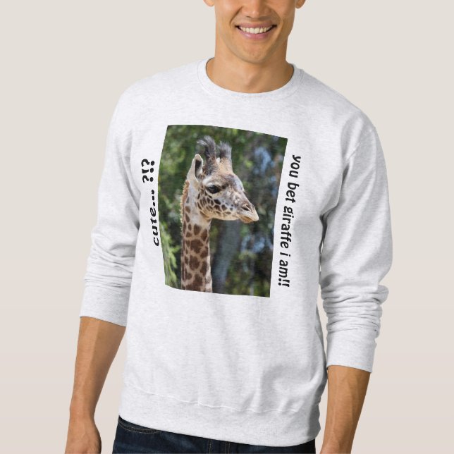 Sweatshirt Chemise mignonne de girafe, mignonne ?  vous (Devant)