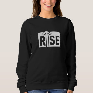 Sweatshirt Chemise noire typographique « Rise » élégante