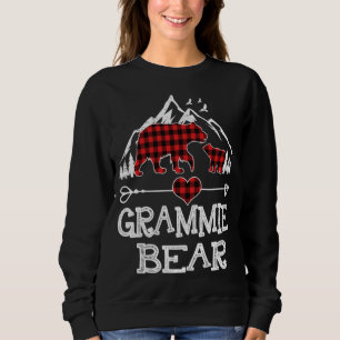 Sweatshirt Chemise Ours Grammie, Buffalo Rouge Plaid Ours Gra