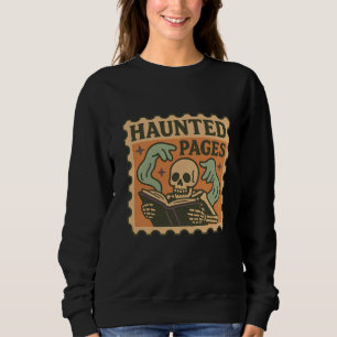 Sweatshirt Chemise Pages Hantées - Académie Gothique Squelett