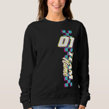Chemise personnalisée équipe de course numéro Rétr