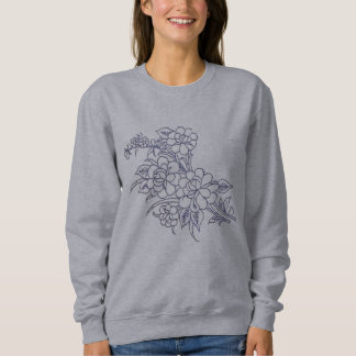 Sweatshirt Chemise pour femmes à motif de rose botanique en l