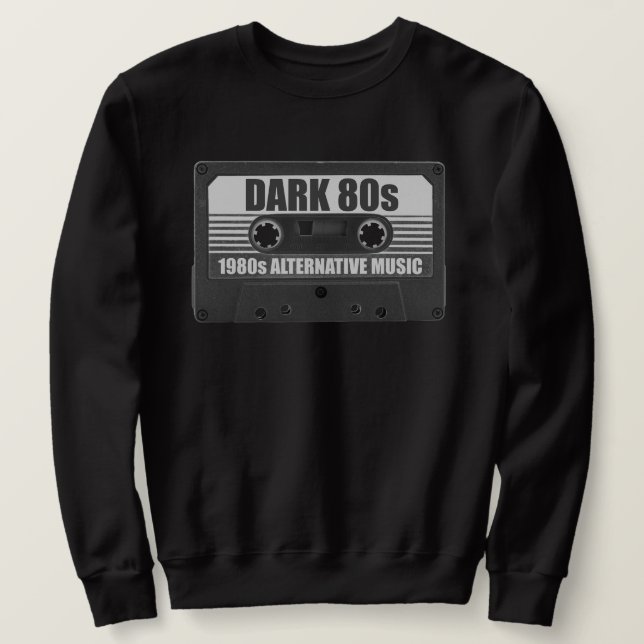 Sweatshirt Chemise sombre à cassette des années 80 (Design devant)