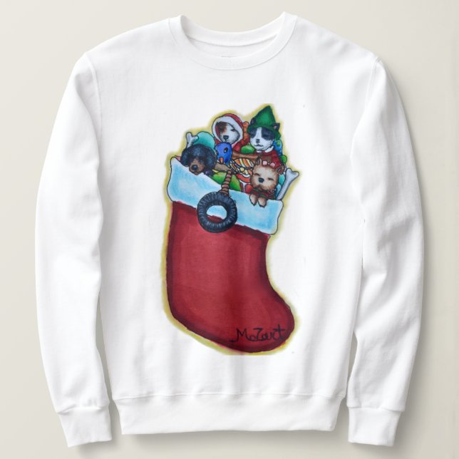Sweatshirt Chemise Stocking des chiots (Design devant)