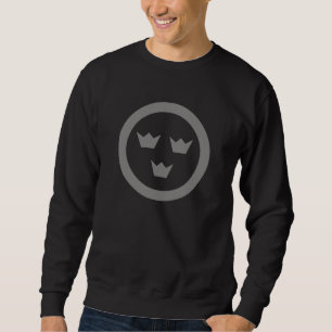 Sweatshirt Chemise suédoise noire de rondeau