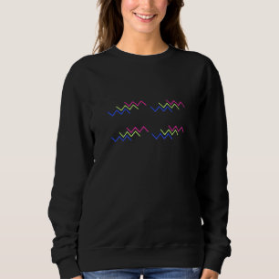 Sweatshirt Chemise T-Shirt à motif énergétique en zigzag vibr