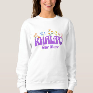 Sweatshirt Chemise Texte Personnalisée Pour Khalto