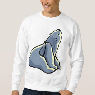Sweatshirt Chemise unisexe d'ours blanc de T-shirt d'art