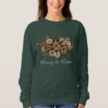 Chemise vintage de Noël fleurie Merry & Groovy