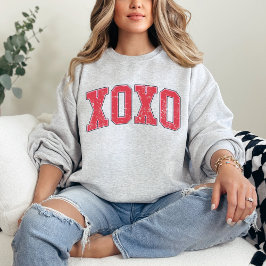 Sweatshirt Chemise Xoxo de la Saint Valentin, cadeau de la Sa