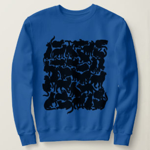 Sweatshirt Chemises de chat classiques pour femmes en noir