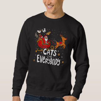 Sweatshirt Chemises de Noël pour tout le monde chats X mas la