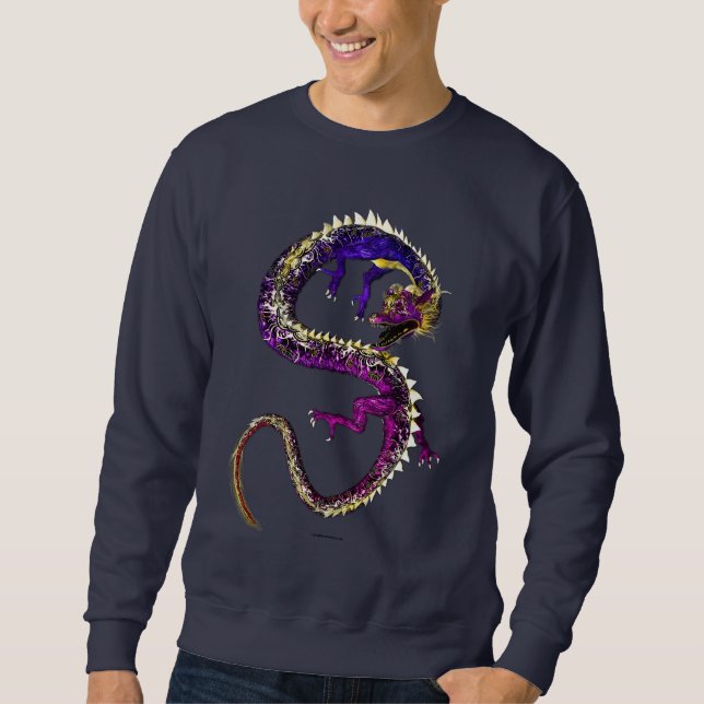 Sweatshirt Chemises pour hommes du dragon d'Améthyste (Devant)