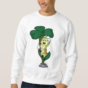 Sweatshirt Chenille avec feuille