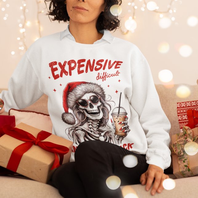 Sweatshirt cher difficile et parle de noël (funny christmas gift for wife)