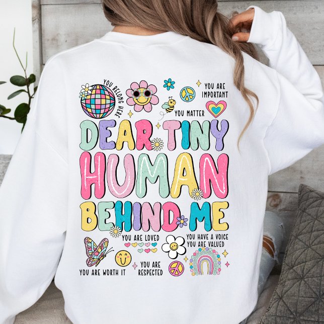 Sweatshirt Cher minuscule homme derrière moi Inspirationnel (Créateur téléchargé)